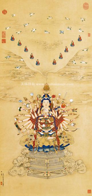 丁观鹏-宝相观音图-58x123cm