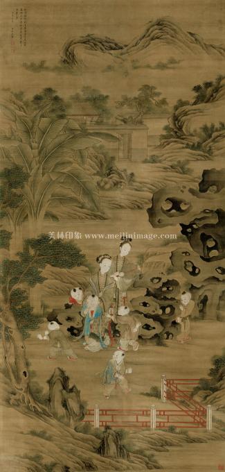 王朴-婴戏图-115x240cm