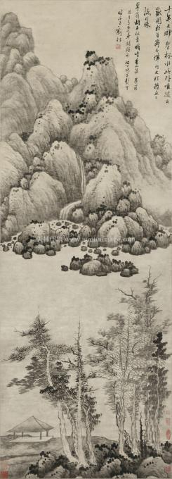 龚贤-水墨山水-58x161cm