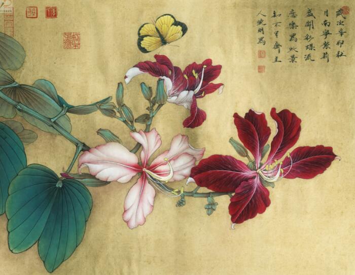 复制字画扫描工笔画花鸟画欣赏